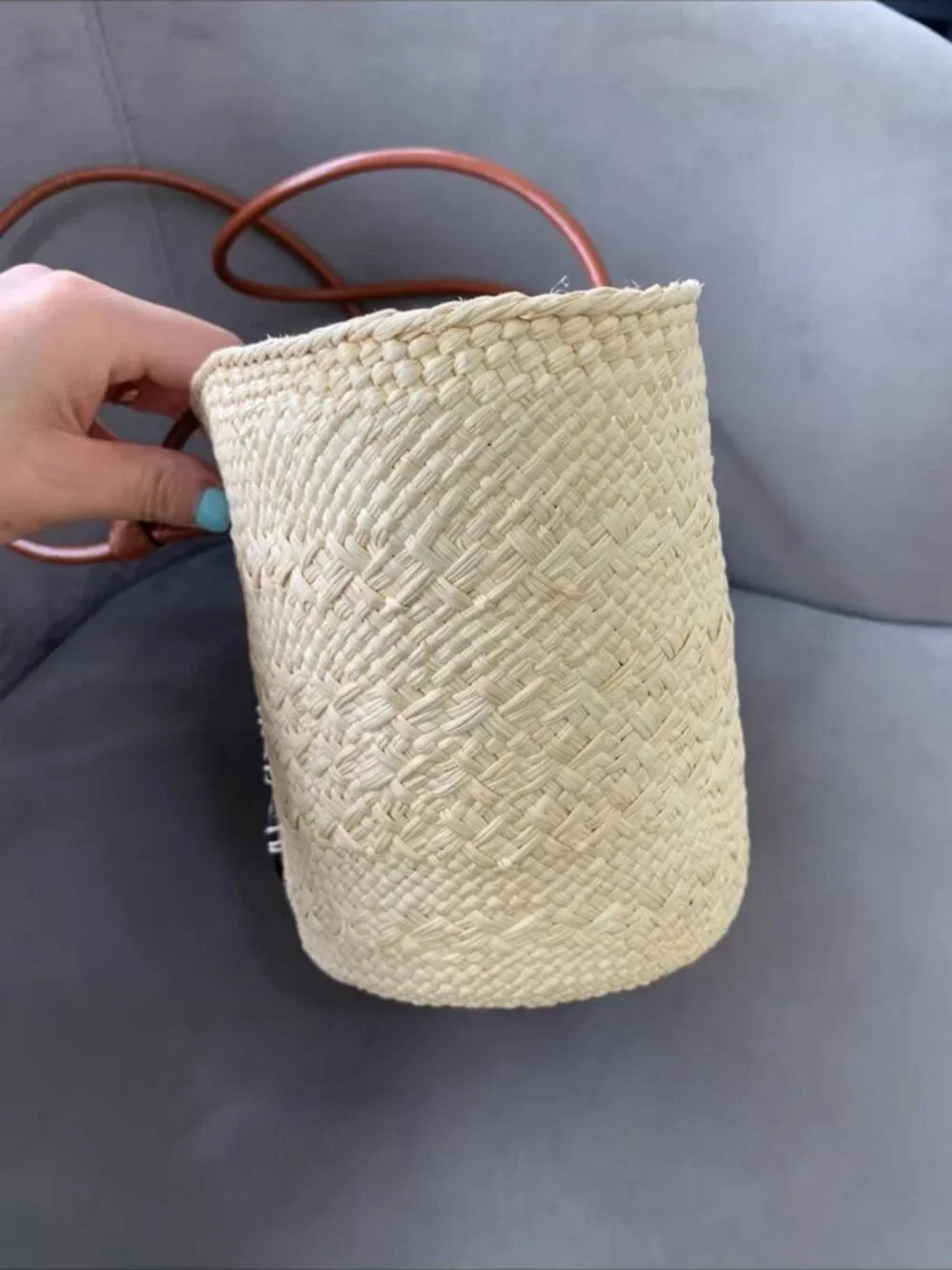 Loewe Anagram Raffia Straw Large Tote Bag